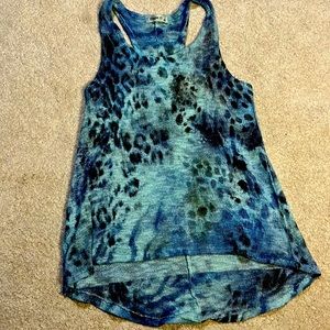 BLUE CHEETAH PRINT SHIRT